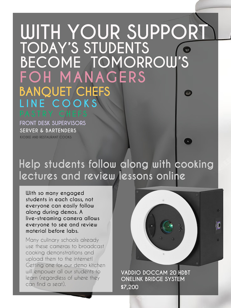 Fundraising Poster Demo Kitchen