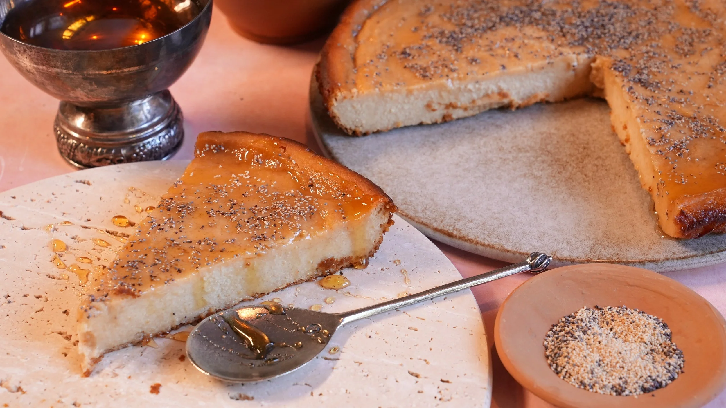 Savillum, an ancient Roman cheese and honey cake